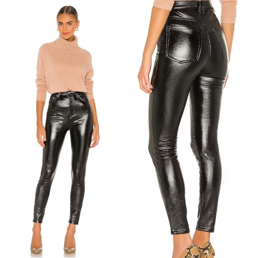 WE The Free Phoenix Coated Skinny Jean in Liquid Black
Free People size 31